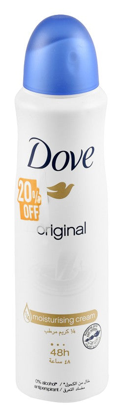 DOVE ORIGINAL 150ML SPRAY 20% OFF